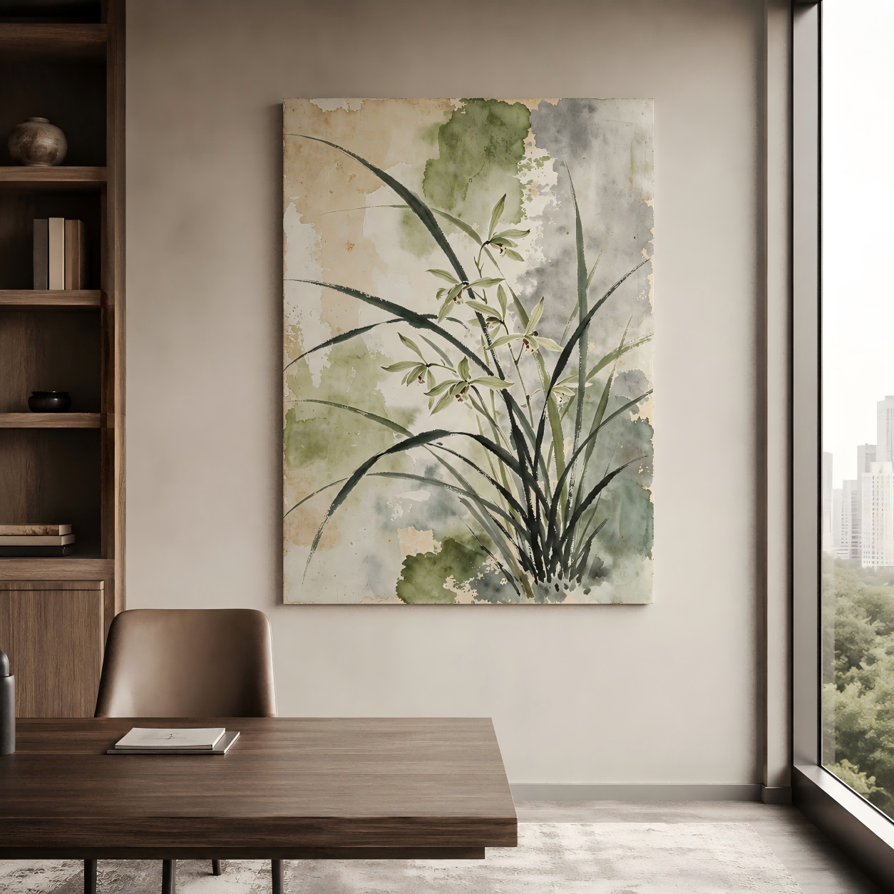 Handmade Watercolor Orchid Botanical Wall Art Painting #Kiss 126
