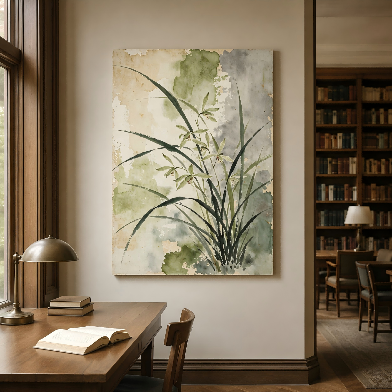 Handmade Watercolor Orchid Botanical Wall Art Painting #Kiss 126