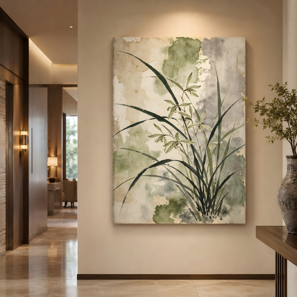 Handmade Watercolor Orchid Botanical Wall Art Painting #Kiss 126
