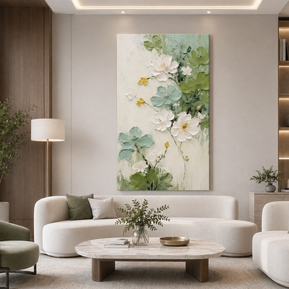Green Botanical Texture Painting #Kiss 36