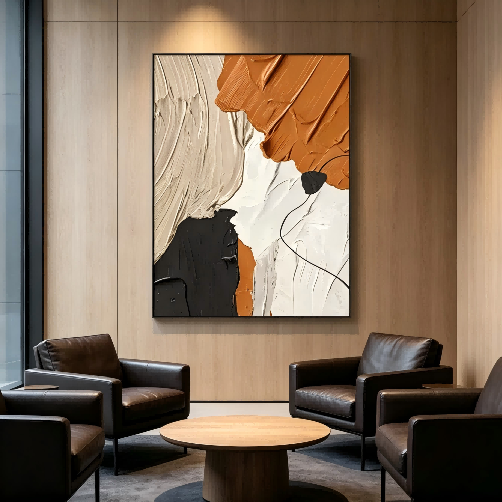 Earthtone Abstract Painting #Kiss 34