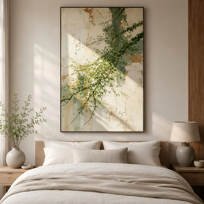 Handmade Textured Botanical Branch Wall Art Painting #Kiss 125