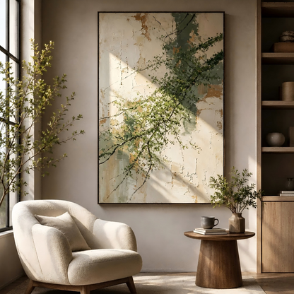 Handmade Textured Botanical Branch Wall Art Painting #Kiss 125