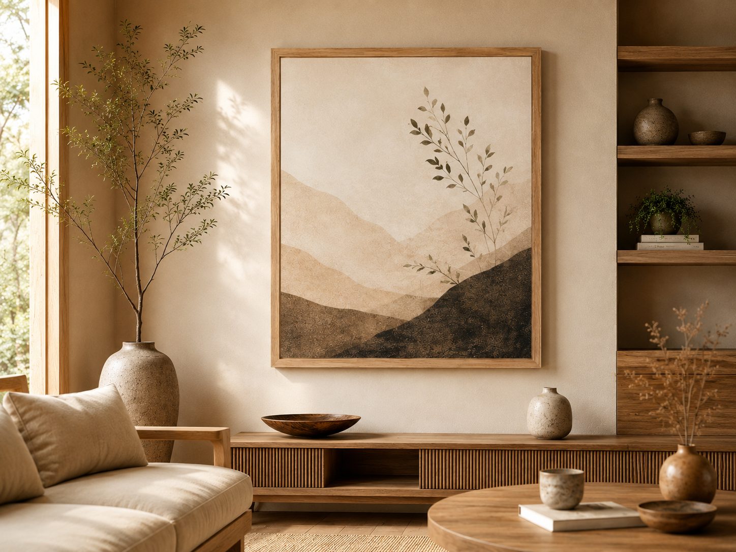 Warm Natural Wood Frame